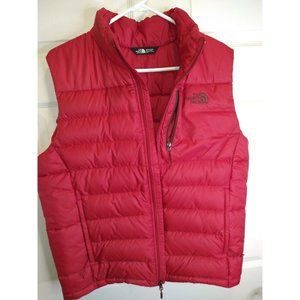 NORTH FACE Puffer Jacket  Vest 550 Red  large
